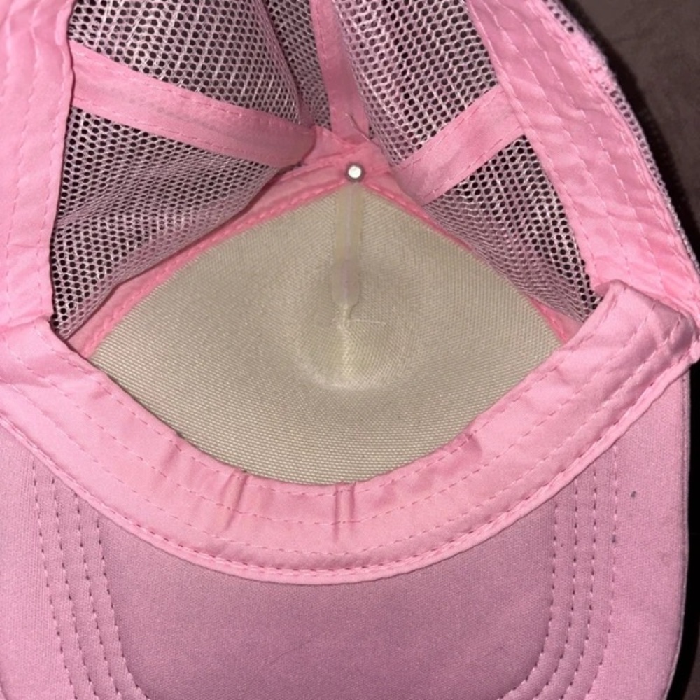 Pink and White Trucker Hat with Bold Black Slogan - Picture 3 of 5